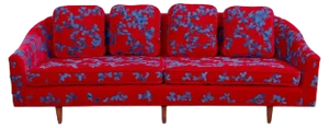 Embroidered Fabric Sofa by Harvey Probber, 1960s