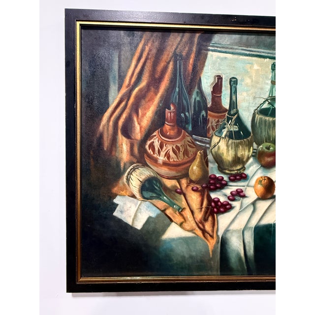 Martin J. Murray (American,1908–1997) "Wine & Fruit Still Life", 1961 For Sale In Providence - Image 6 of 7