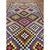 1940s Multicolor Diamond Tribal Turkish Village Kilim Flat Weave 6' 4" X 11' Rug For Sale - Image 4 of 5