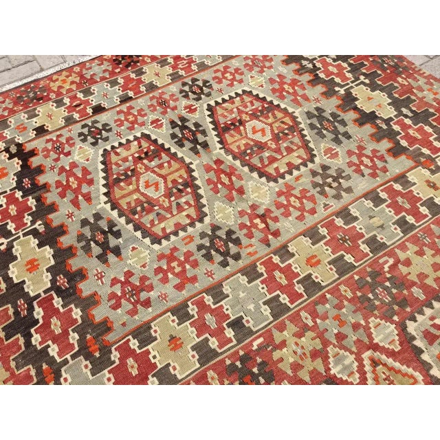 Vintage Rustic Turkish Kilim Rug - 74" X 144" For Sale In Raleigh - Image 6 of 9