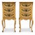 Wood Victorian Cottage Style Marble Top Chests Side Tables W/ Floral Barbola Swags - Pair For Sale - Image 7 of 8