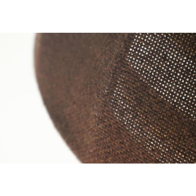 Mid-Century Modern Pendant Lamp in Brown Fabric, Wood and Glass from Doria Leuchten, Germany, 1970s For Sale - Image 10 of 18