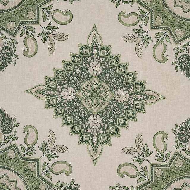 This stunning large-scale medallion evokes timeless motifs from India and Turkey for a chic, global vibe. Keep the borders...
