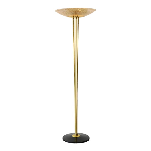 1950s Torchère Floor Lamp by Gerald Thurston / Carl Moser for Lightolier For Sale