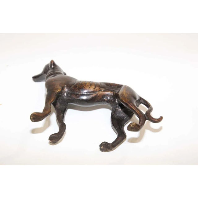 Cast Metal Greyhound Dog Sculpture For Sale - Image 10 of 12