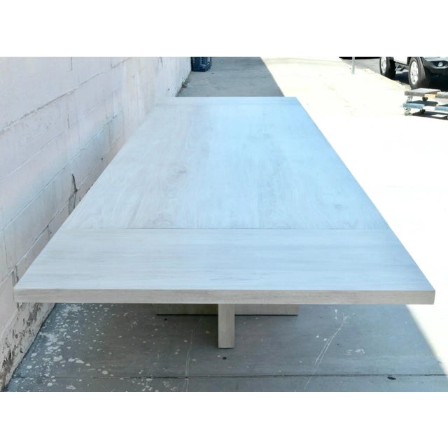 Custom Cross Base Pedestal Table Made from Walnut For Sale In Los Angeles - Image 6 of 10