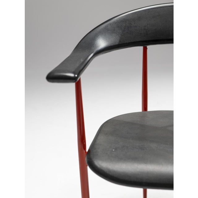 P40 Armchair attributed to Giancarlo Vegni and Gianfranco Gualtierotti for Fasem, Italy, 1980s For Sale - Image 6 of 8