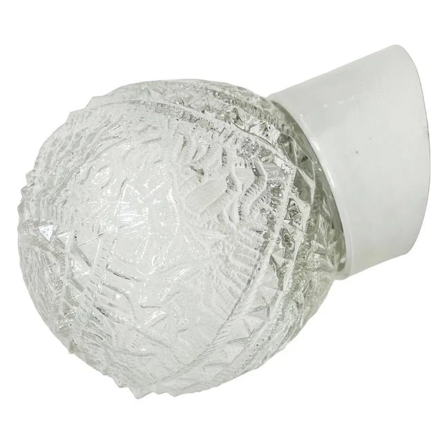 Vintage White Porcelain Wall Light, 1970s For Sale - Image 11 of 11