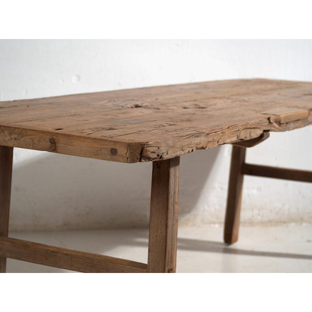 Long Antique Chinese Shandong Bench Table in Wood For Sale - Image 4 of 12