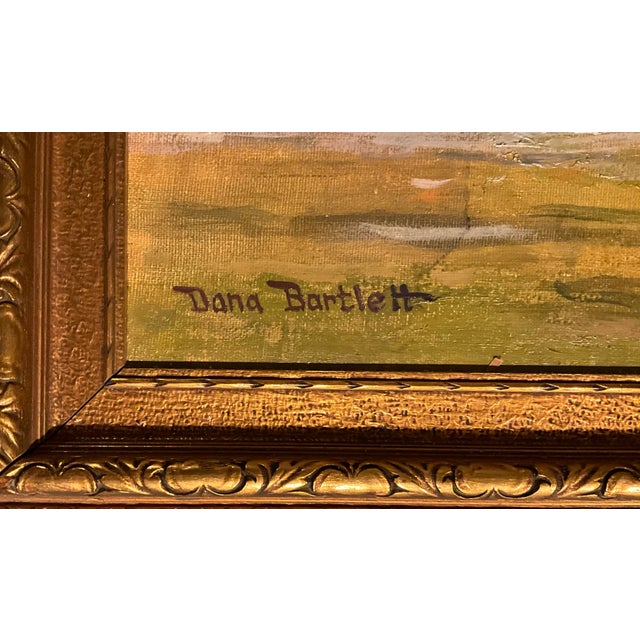 American Early 20th Century Dana Bartlett Afternoon in Italy Original Oil on Canvas Framed. For Sale - Image 3 of 10