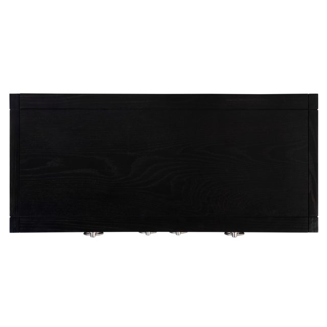 Lark 31 in. W Rectangular Wood Accent Storage Cabinet with 1 Drawer and 2 Doors, Washed Black For Sale - Image 11 of 11
