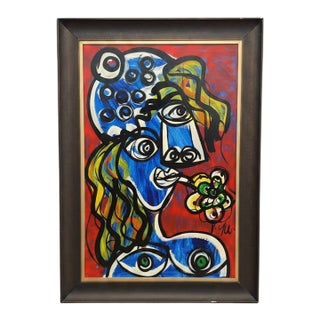 "Blue Pablo Picasso" Titled Peter Keil Painting For Sale