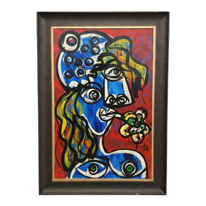 "Blue Pablo Picasso" Titled Peter Keil Painting