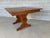 Tom Seely Solid Oak Trestle Style Twin Leaf Extension Dining Table For Sale - Image 4 of 10