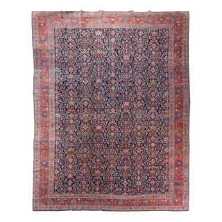 Antique Middle Eastern Mashad Rug, 1890s For Sale