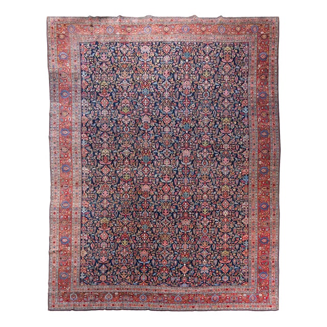 Antique Middle Eastern Mashad Rug, 1890s For Sale