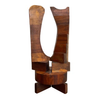 Antique Primitive Wooden Industrial Mold Found Object Art For Sale