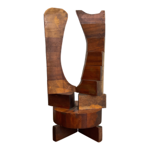 Antique Primitive Wooden Industrial Mold Found Object Art