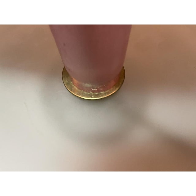 Mid-Century Modern Pink Murano Glass Table Lamp, 1980s For Sale - Image 3 of 13