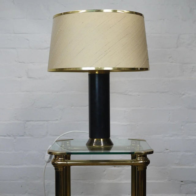 Mid-Century Black & Gold Table Lamp, 1950s For Sale - Image 9 of 10