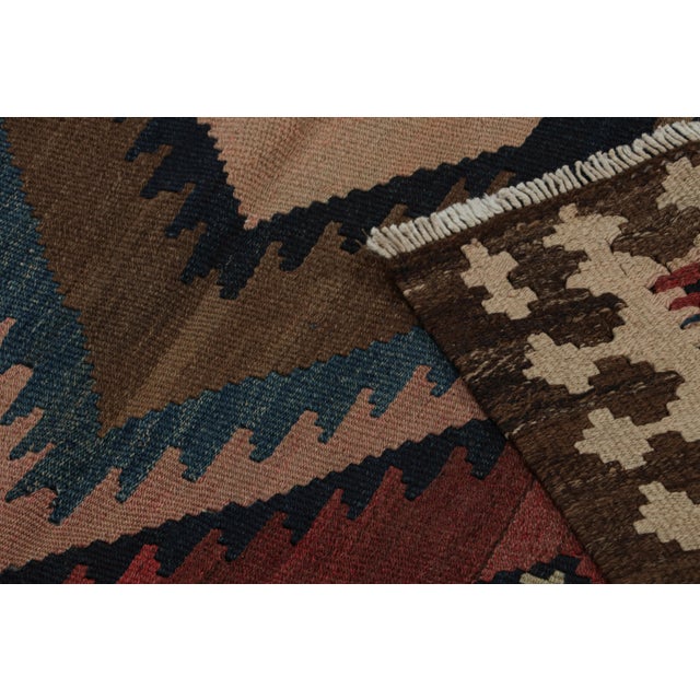 Textile 1950s Vintage Afghani Tribal Kilim Rug With Open Field and Medallion For Sale - Image 7 of 7