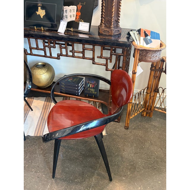 Mid-Century Modern 1960s Pair of Cherner Style Pretzel Armchairs For Sale - Image 3 of 4