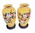 Vintage Japanese Akagi Shoten 7.25" Silver Wire Cloisonne Enamel Hibiscus Vases on Wooden Stands ~ a Pair For Sale - Image 9 of 10