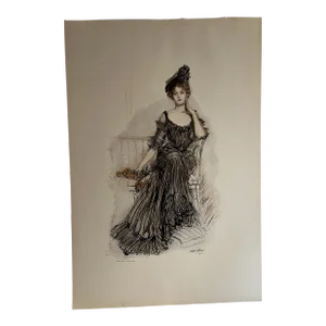 1908 Alfred Sterner American Beauties Print
