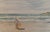 Whimsical Lithograph by Michelle Richard Kennedy titled First Day At The Beach. Original art from the collection of...