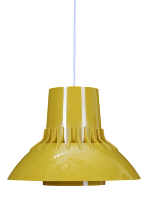 Danish Space Age Pendant Lamp in Yellow by Svend Middelboe for Nordisk Solar Compagni, 1970s