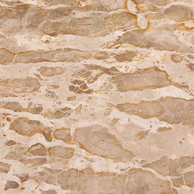 Wood Organic Modern Marble Inset Walnut Kitchen Island For Sale - Image 7 of 9