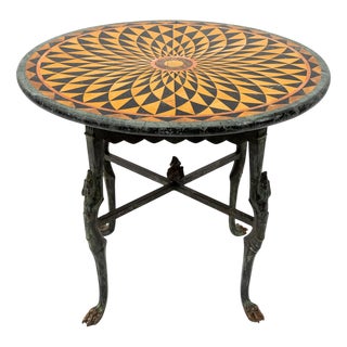 Sculptural Bronze and Marble Table, 19th-20th Century For Sale