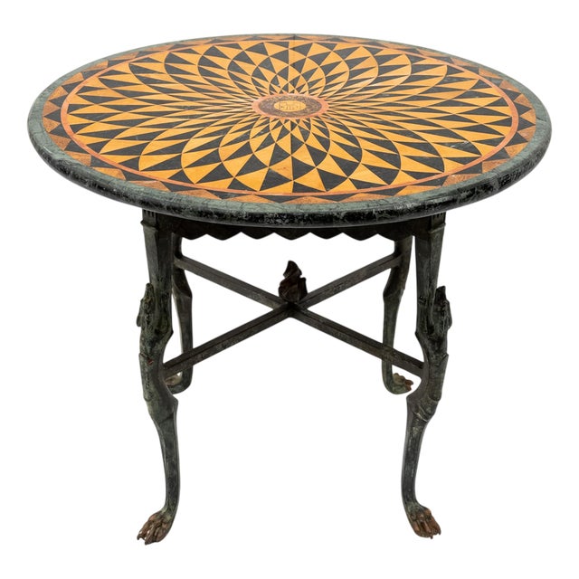 Sculptural Bronze and Marble Table, 19th-20th Century For Sale