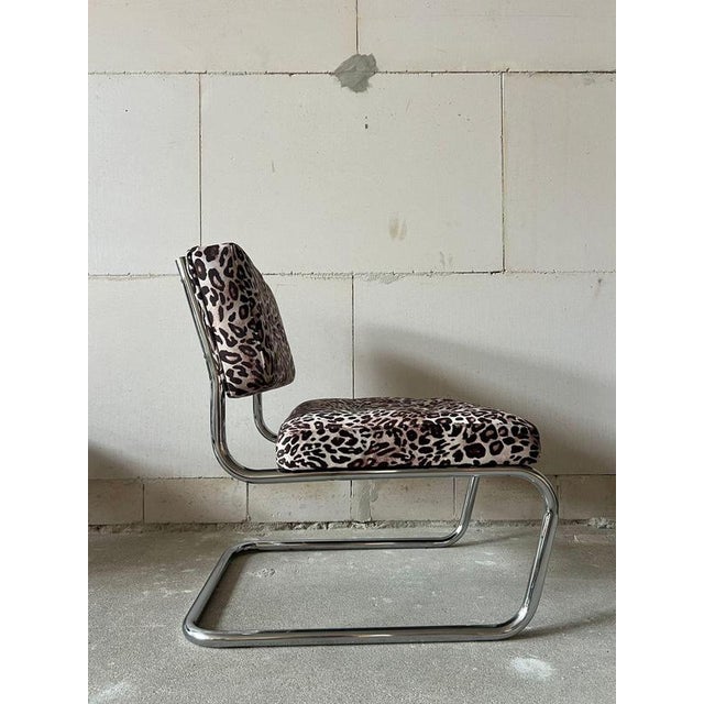 1970s Chrome Cantilever Lounge Chairs, 1970s, Set of 2 For Sale - Image 5 of 13