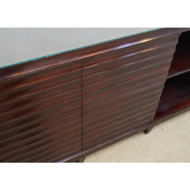 Late 20th Century Barbara Barry for Baker Fluted Sideboard With Protective Glass Top For Sale - Image 13 of 15