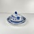 Large Round Blue Onion Butter Dish in Porcelain from Hutschenreuther, Germany, 1930s For Sale - Image 11 of 11