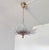 Vintage Mid Century Modern Murano Style Frosted Glass Leaf Chandelier in 3-Light Ceiling Pendant Light Hollywood Regency Brass Chandelier For Sale - Image 4 of 8
