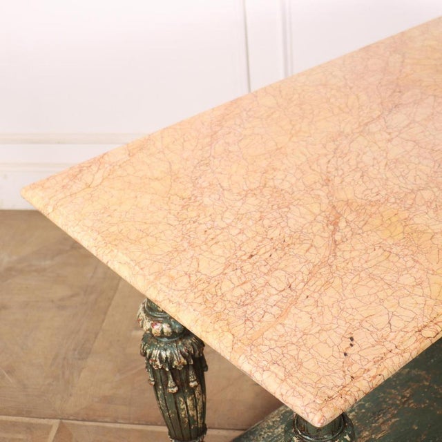 French Marble Top Pastry Table For Sale - Image 9 of 11