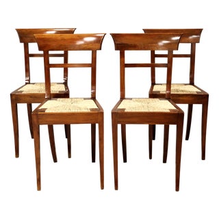 Italian Chairs in Walnut, Set of 4 For Sale