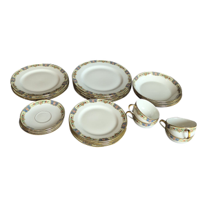 Antique 24 Piece Limoges France Tressemane Vogt Dinnerware Set