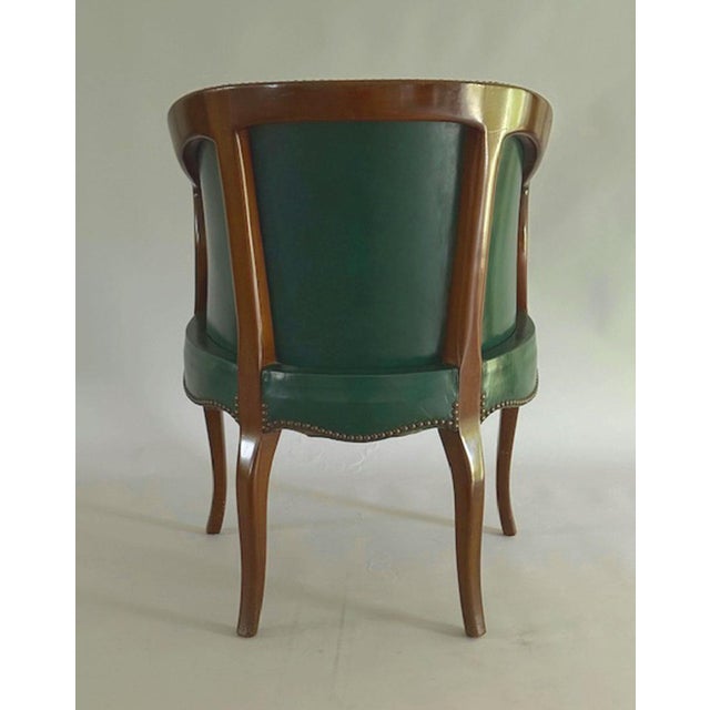 Wood Early 19th Century Georgian Mahogany Leather Tub Chair For Sale - Image 7 of 8