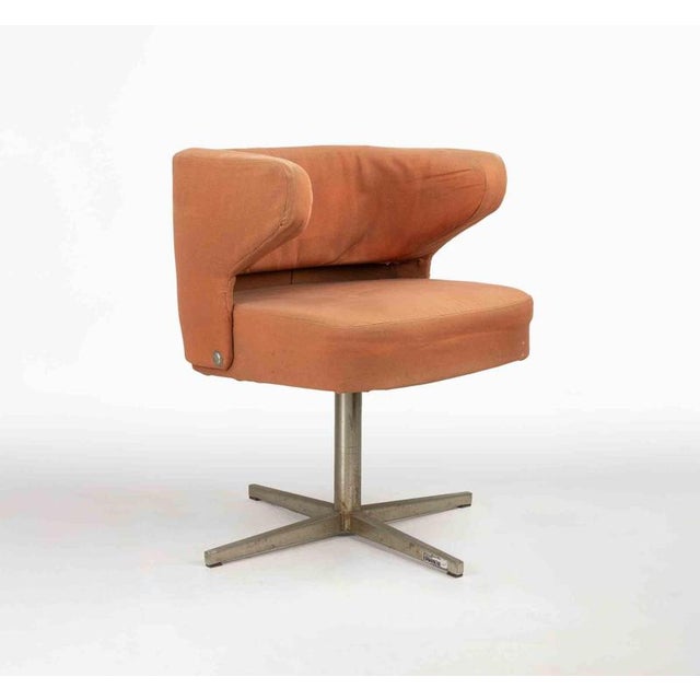 Poney Chair by Gianni Moscatelli, realized in 1970s for Formanova. Base in brushed steel, padding in foam. Good condition...
