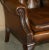 Vintage Pair of Chesterfield Chestnut Brown Leather Wingback Armchairs & Footstools For Sale - Image 10 of 18