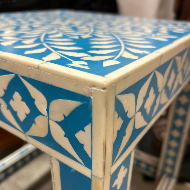 Bone Inlay Side Table/ Seat For Sale - Image 11 of 11
