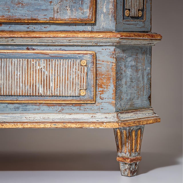 Louis XVI Light Blue Cabinet, Late 18th Century For Sale - Image 6 of 8