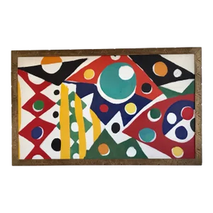 1980s Kim Robert Macconnel Large Acrylic on Canvas Painting, Framed