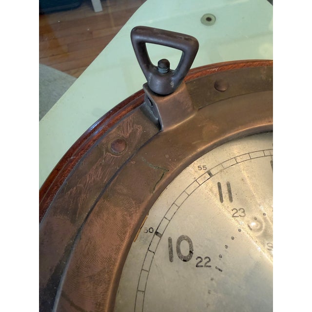 Nautical Port Hole Wall Clock For Sale - Image 4 of 8