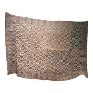 1920s Unusual Blue & Purple Coverlet For Sale