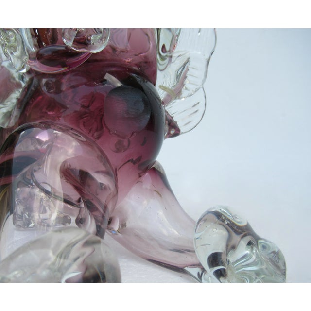 Vintage C.1950's-60's Ercole Barovier' Barovier' E Toso Italian Hand-Blown Murano Lion For Sale - Image 9 of 13