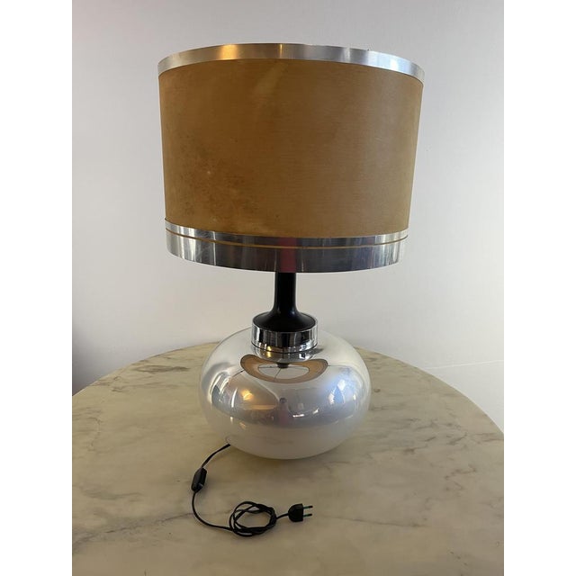Italian Table Lamp in Opalescent Glass, 1970 For Sale - Image 9 of 16
